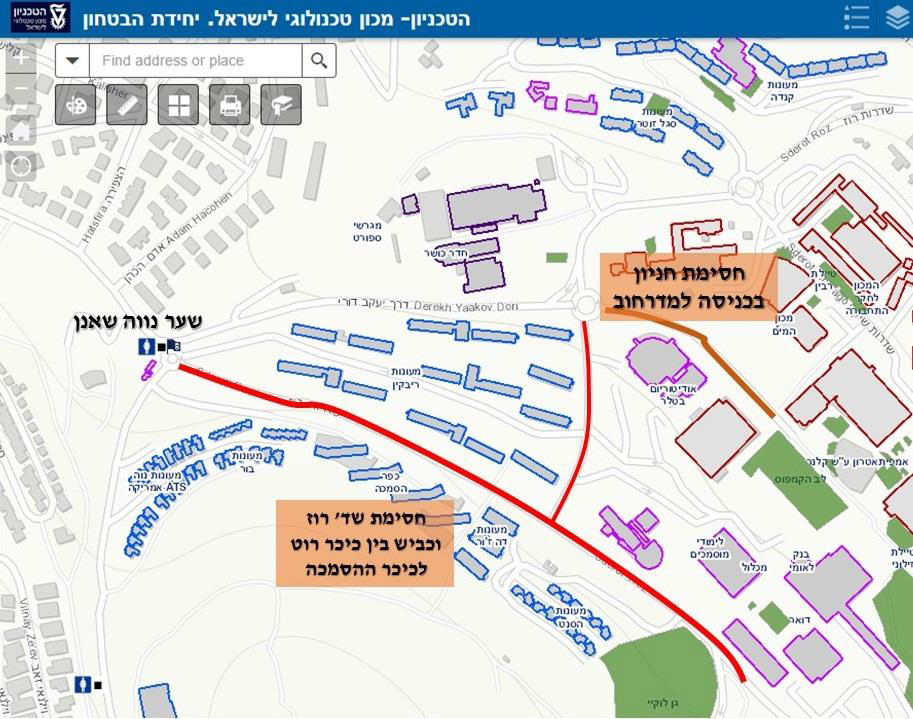 מפת שינויי התנועה ביום הסטודנט 2019